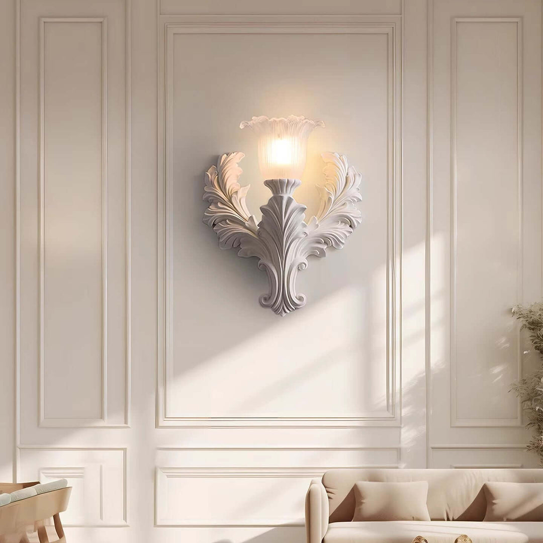 Firova Wall Light – French Vintage Resin Art Carved Decor
