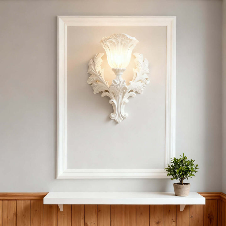 Firova Wall Light – French Vintage Resin Art Carved Decor