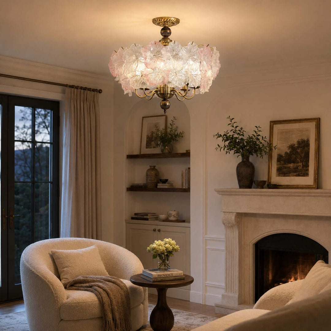 Floravine Ceiling Lamp - Vintage Glass Ceiling Light for Bedroom | Vinlighting