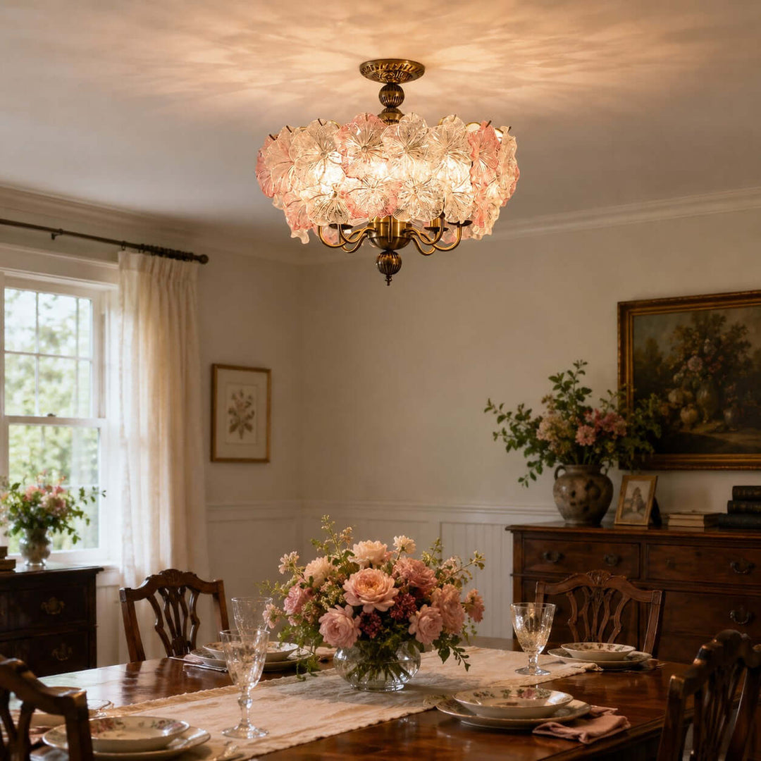 Floravine Ceiling Lamp - Vintage Glass Ceiling Light for Bedroom | Vinlighting