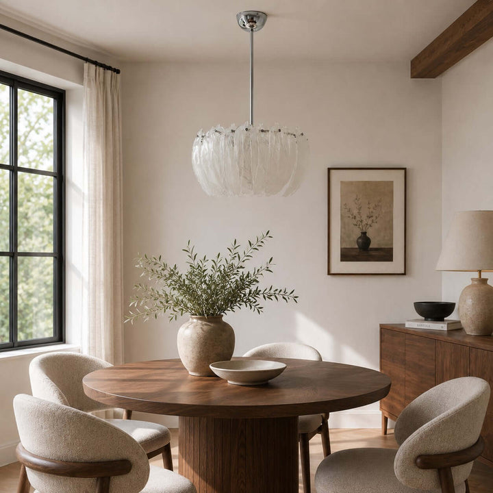 Floren Chandelier, Floral Glass Light for Living Room Decor Home