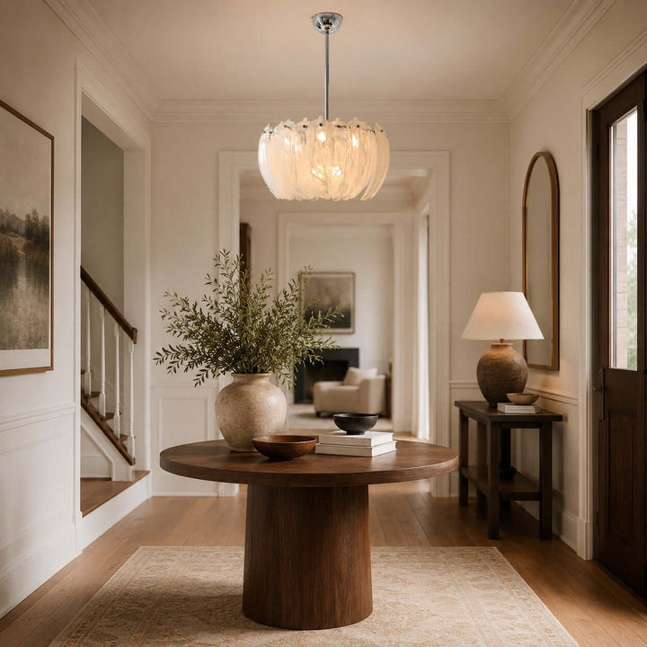 Floren Chandelier, Floral Glass Light for Living Room Decor Home