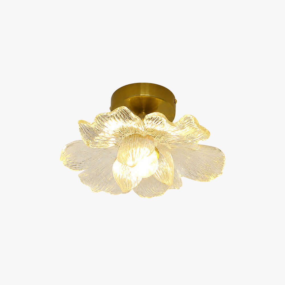 Florena Floral Glass Flush Mount Light for Entryway and Hallway | Vinlighting
