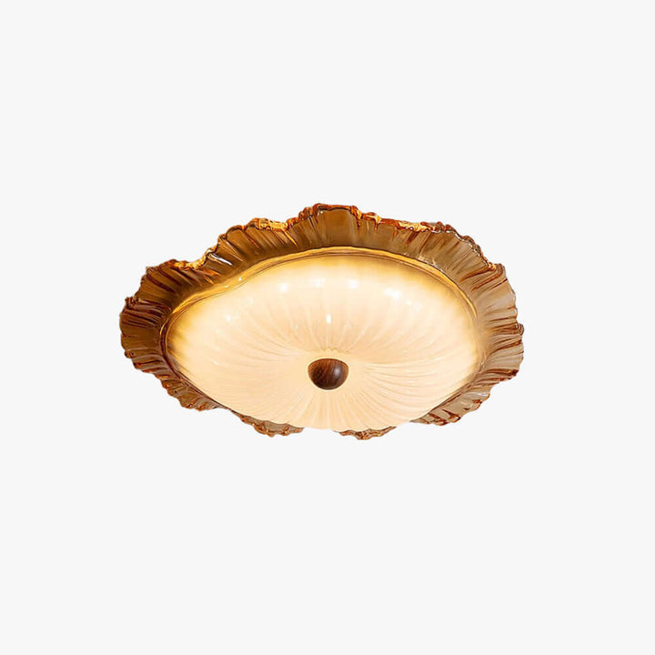 Florine Ceiling Lamp - Elegant French Glass Flush Mount Light | Vinlighting