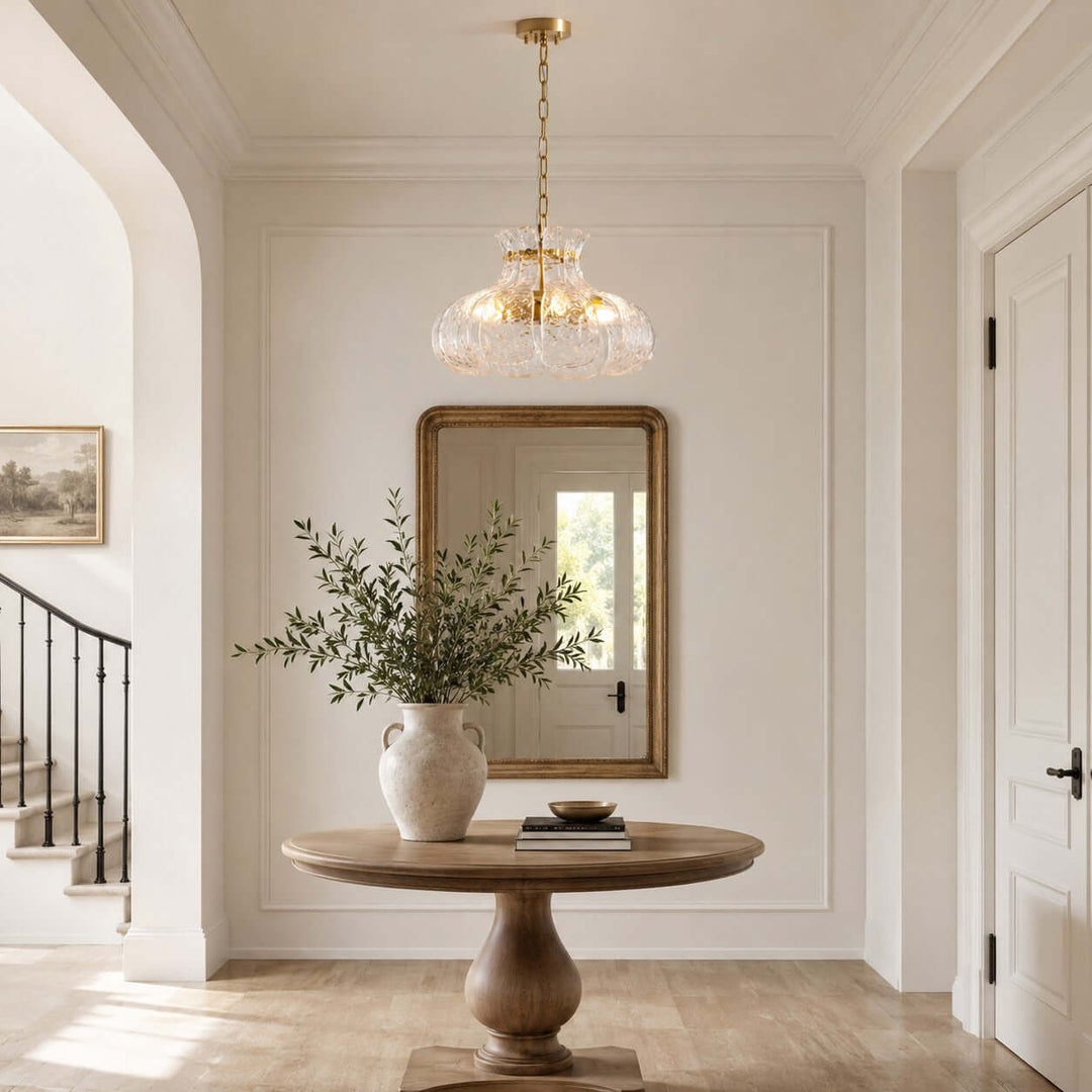 Florvia Pendant Light | French Glass Light for Entryway and Foyer