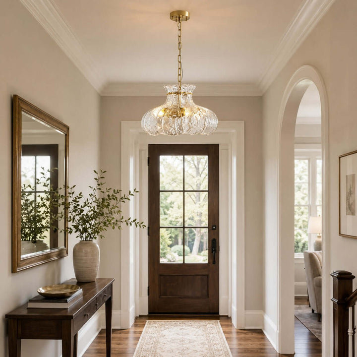 Florvia Pendant Light | French Glass Light for Entryway and Foyer
