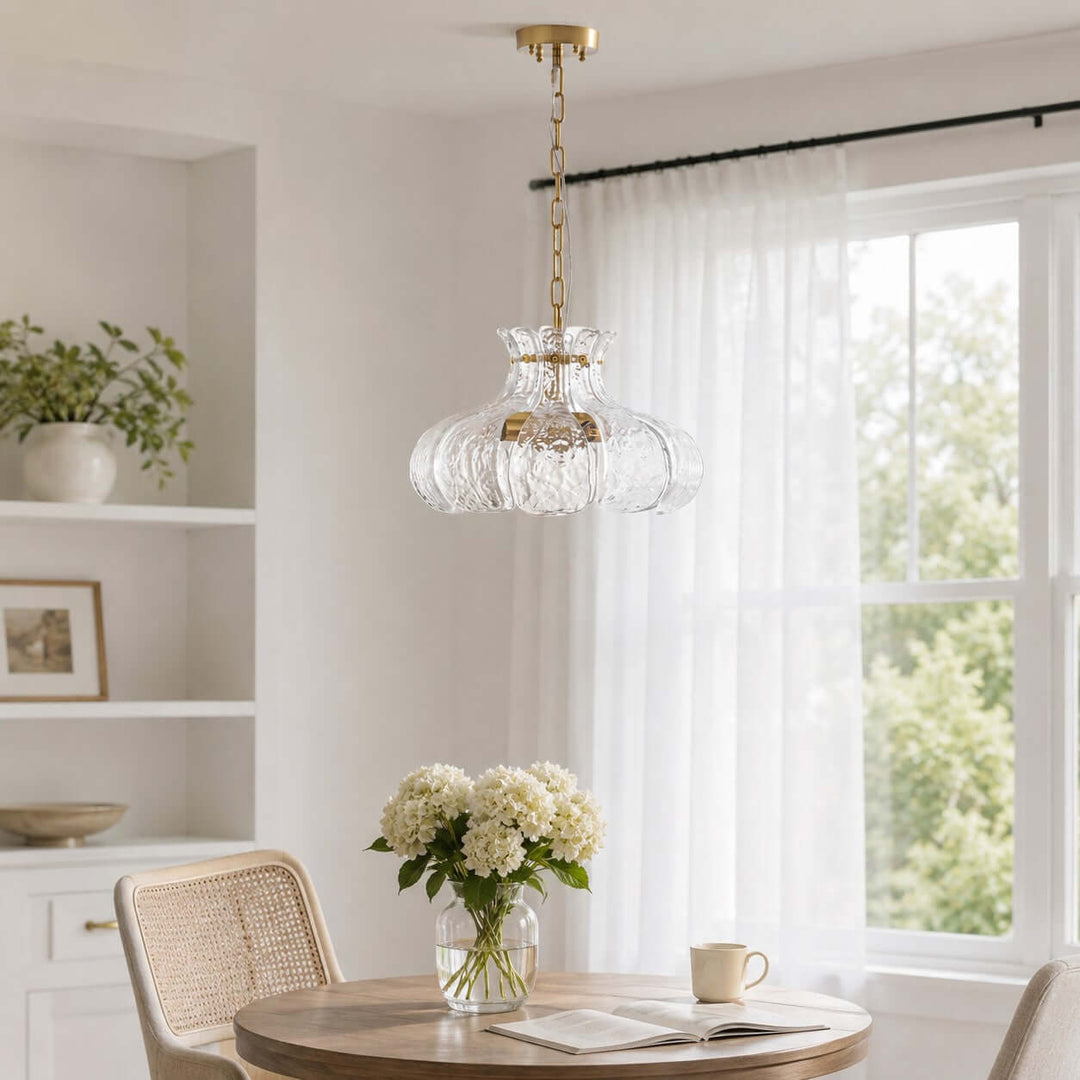 Florvia Pendant Light | French Glass Light for Entryway and Foyer