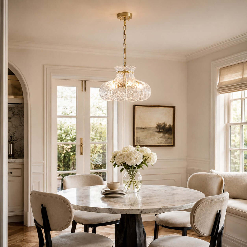 Florvia Pendant Light | French Glass Light for Entryway and Foyer
