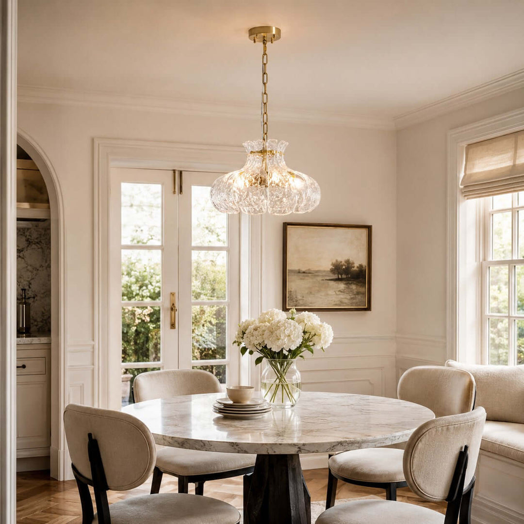 Florvia Pendant Light | French Glass Light for Entryway and Foyer