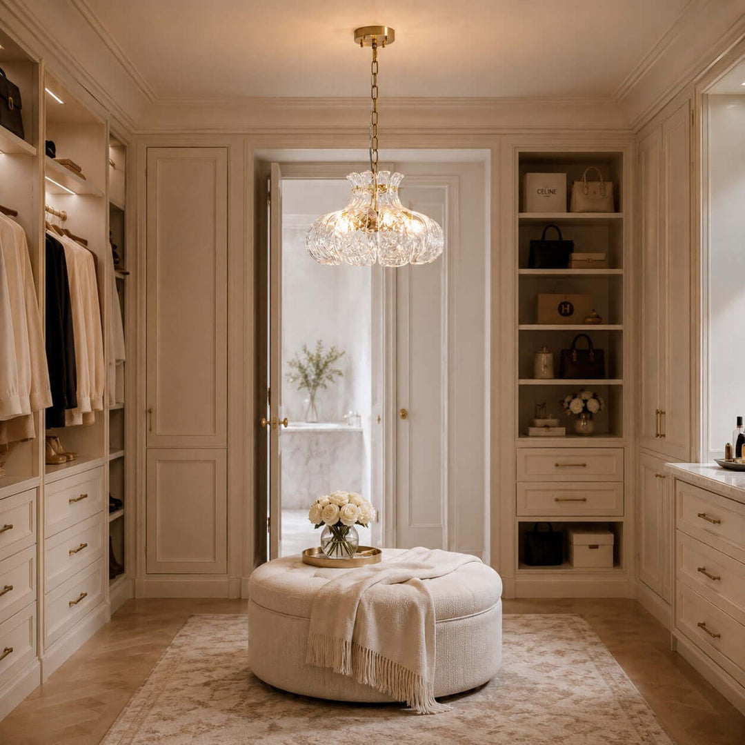 Florvia Pendant Light | French Glass Light for Entryway and Foyer