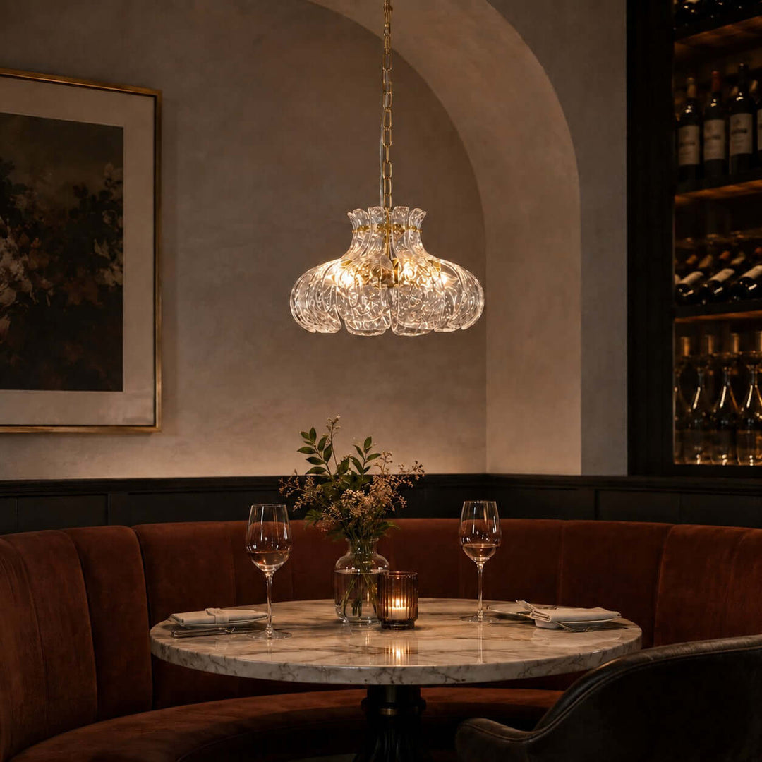 Florvia Pendant Light | French Glass Light for Entryway and Foyer