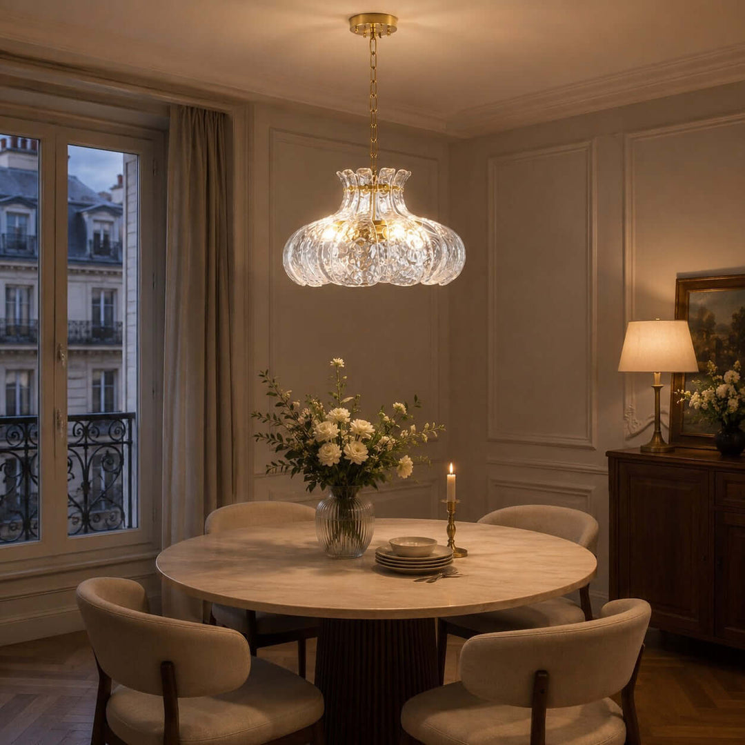 Florvia Pendant Light | French Glass Light for Entryway and Foyer