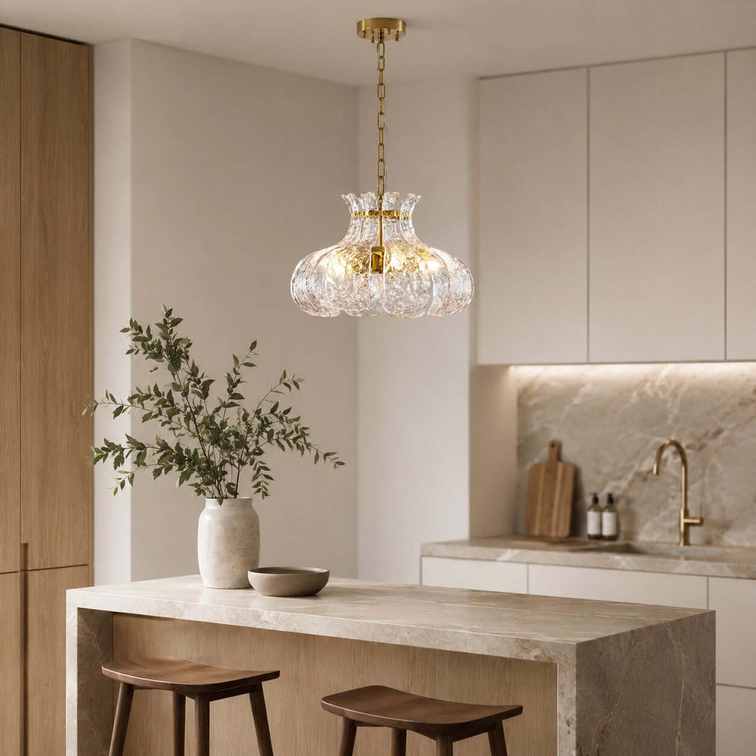 Florvia Pendant Light | French Glass Light for Entryway and Foyer