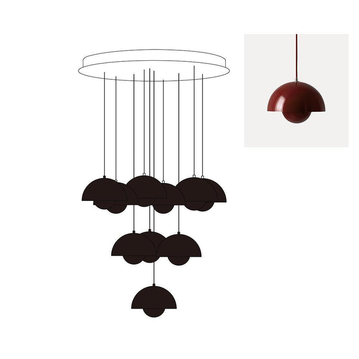 Flowerpot Combination Chandelier - High Ceiling Modern Lighting | Vinlighting | Vinlighting