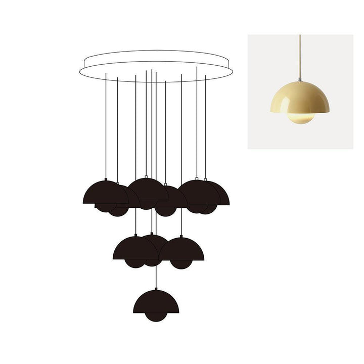 Flowerpot Combination Chandelier - High Ceiling Modern Lighting | Vinlighting | Vinlighting