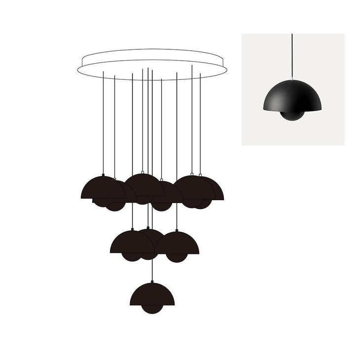 Flowerpot Combination Chandelier - High Ceiling Modern Lighting | Vinlighting | Vinlighting