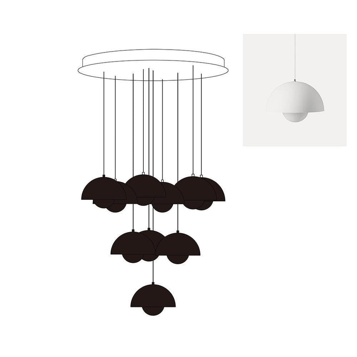 Flowerpot Combination Chandelier - High Ceiling Modern Lighting | Vinlighting | Vinlighting