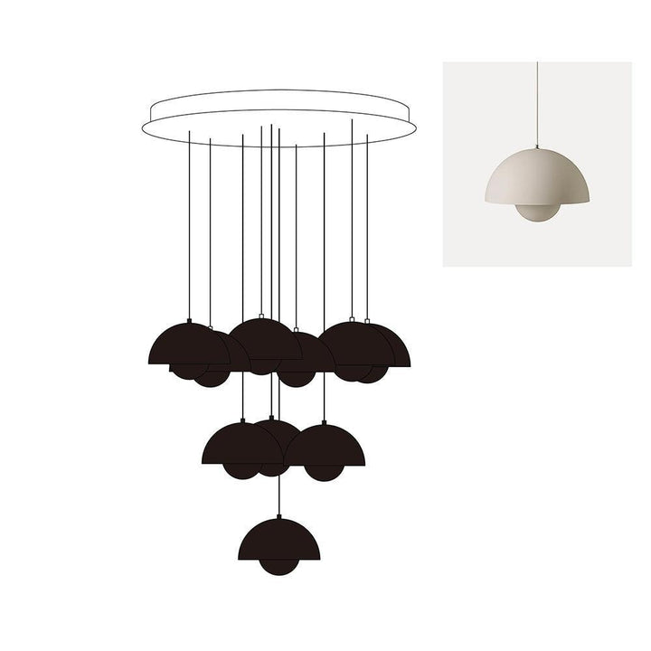 Flowerpot Combination Chandelier - High Ceiling Modern Lighting | Vinlighting | Vinlighting