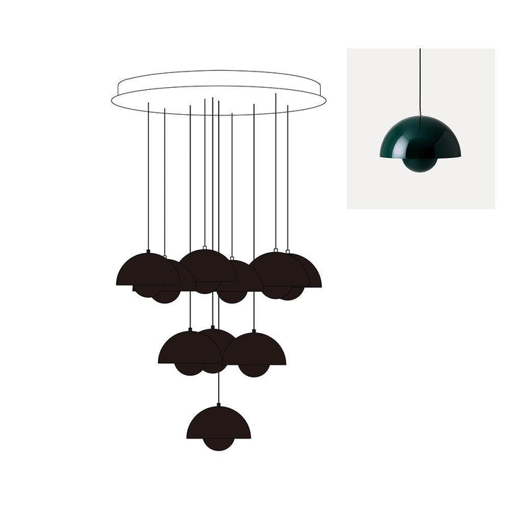 Flowerpot Combination Chandelier - High Ceiling Modern Lighting | Vinlighting | Vinlighting