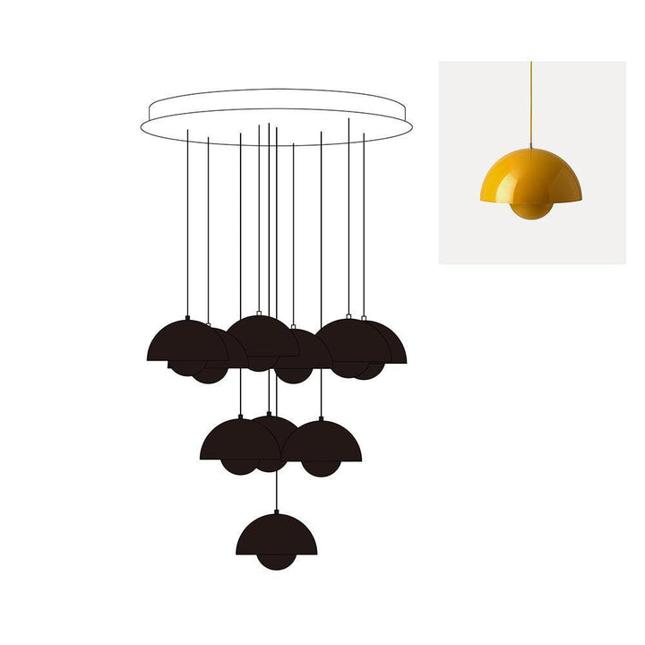Flowerpot Combination Chandelier - High Ceiling Modern Lighting | Vinlighting | Vinlighting