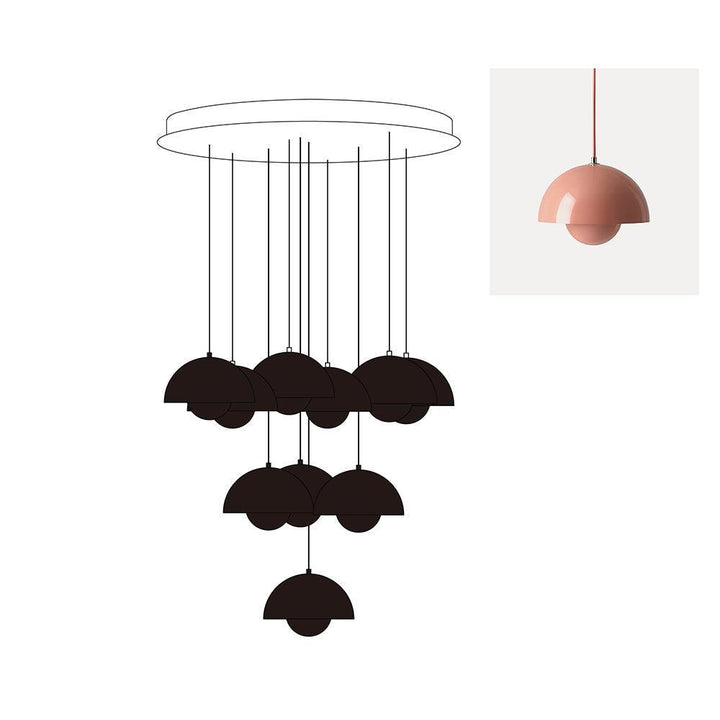 Flowerpot Combination Chandelier - High Ceiling Modern Lighting | Vinlighting | Vinlighting