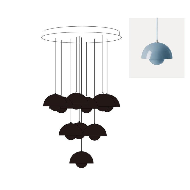 Flowerpot Combination Chandelier - High Ceiling Modern Lighting | Vinlighting | Vinlighting