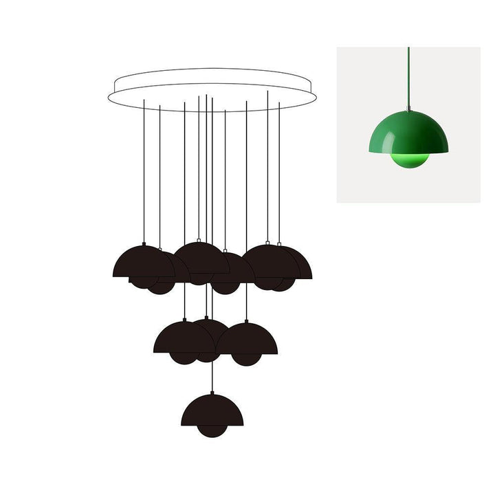 Flowerpot Combination Chandelier - High Ceiling Modern Lighting | Vinlighting | Vinlighting