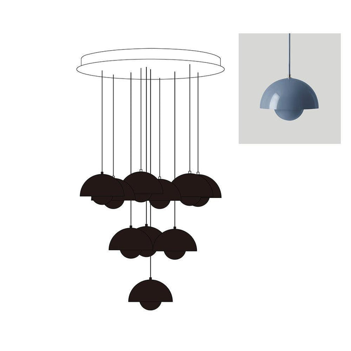 Flowerpot Combination Chandelier - High Ceiling Modern Lighting | Vinlighting | Vinlighting