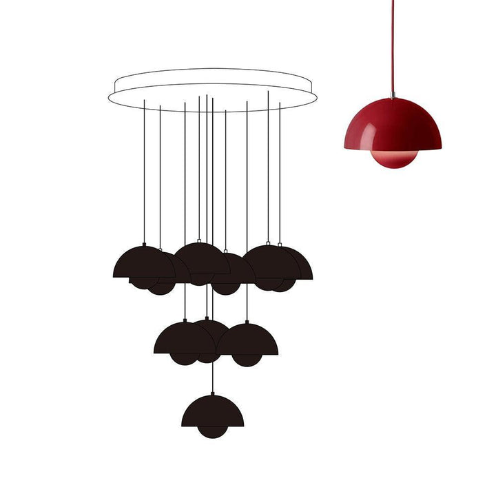 Flowerpot Combination Chandelier - High Ceiling Modern Lighting | Vinlighting | Vinlighting