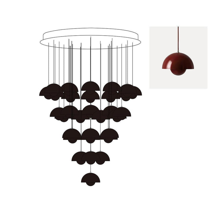Flowerpot Combination Chandelier - High Ceiling Modern Lighting | Vinlighting | Vinlighting