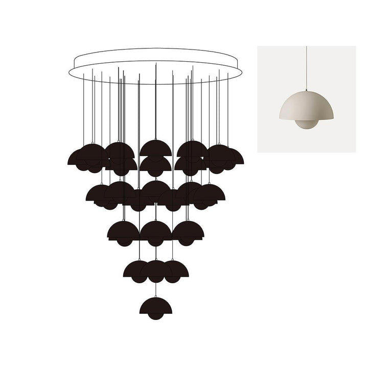Flowerpot Combination Chandelier - High Ceiling Modern Lighting | Vinlighting | Vinlighting