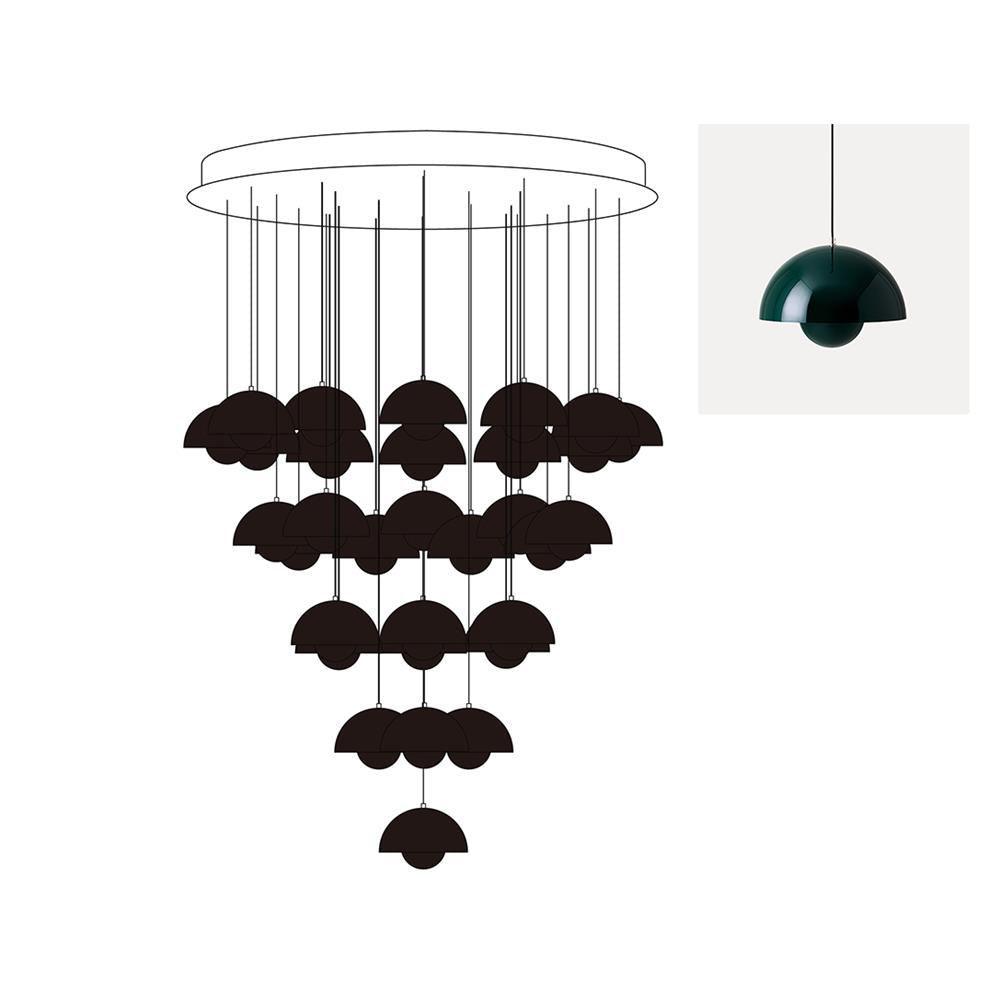 Flowerpot Combination Chandelier - High Ceiling Modern Lighting | Vinlighting | Vinlighting