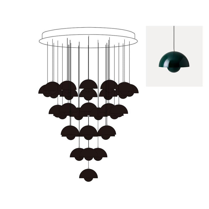 Flowerpot Combination Chandelier - High Ceiling Modern Lighting | Vinlighting | Vinlighting