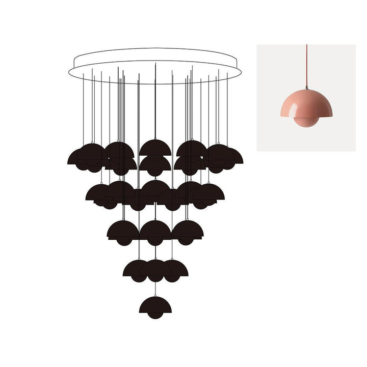 Flowerpot Combination Chandelier - High Ceiling Modern Lighting | Vinlighting | Vinlighting