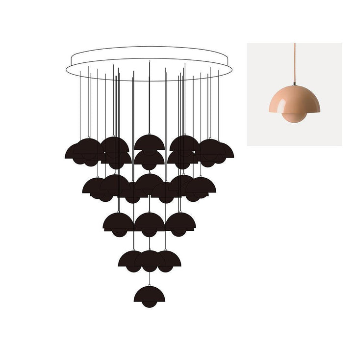 Flowerpot Combination Chandelier - High Ceiling Modern Lighting | Vinlighting | Vinlighting