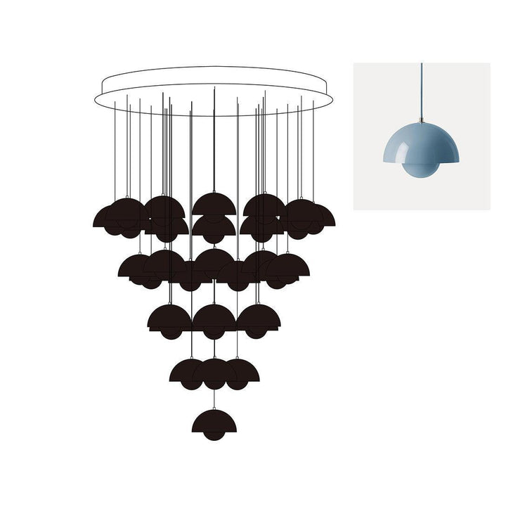 Flowerpot Combination Chandelier - High Ceiling Modern Lighting | Vinlighting | Vinlighting