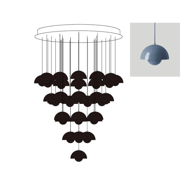 Flowerpot Combination Chandelier - High Ceiling Modern Lighting | Vinlighting | Vinlighting