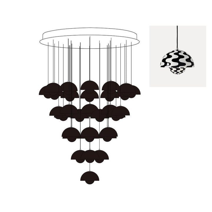 Flowerpot Combination Chandelier - High Ceiling Modern Lighting | Vinlighting | Vinlighting