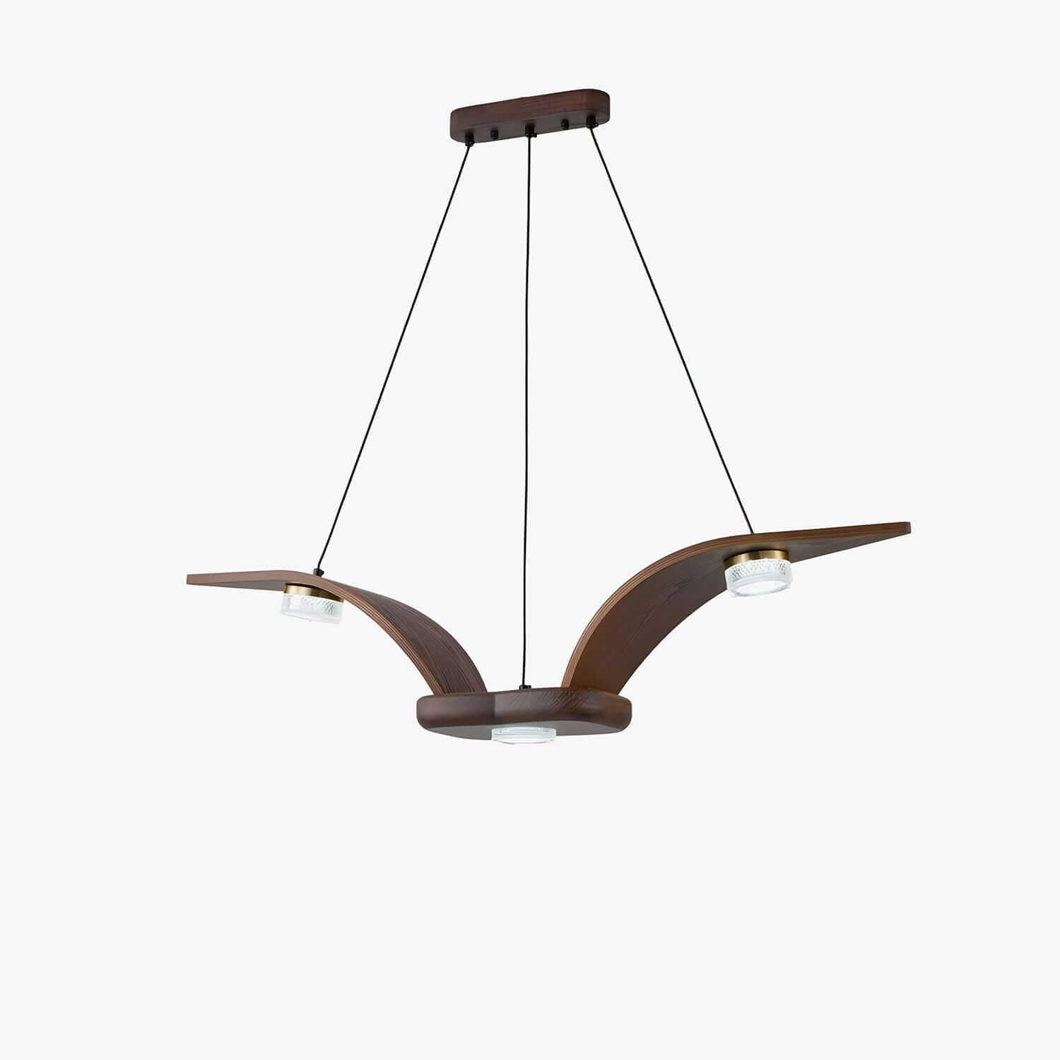 Flugi Flugi Chandelier – Modern Wood and Glass Lighting for Living Rooms ...