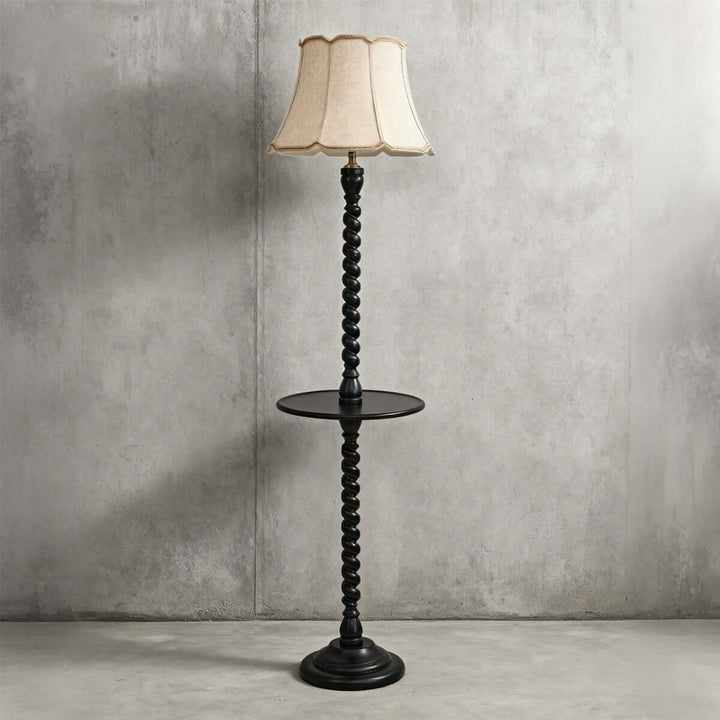 Folani Floor Lamp – Retro French Style Wabi-sabi Fabric Lamp