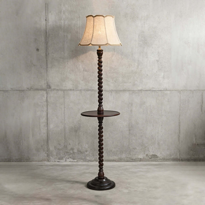 Folani Floor Lamp – Retro French Style Wabi-sabi Fabric Lamp