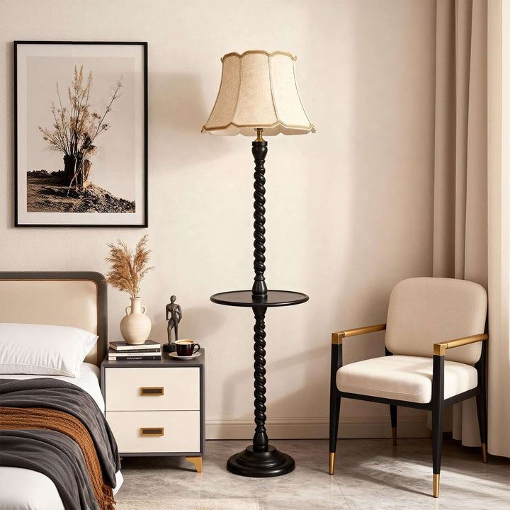 Folani Floor Lamp – Retro French Style Wabi-sabi Fabric Lamp