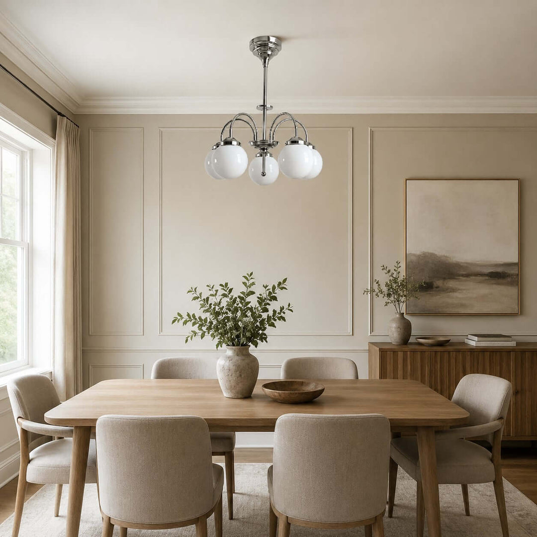 Foster Chandelier – Mid Century Glass Dining Room Chandelier | Vinlighting
