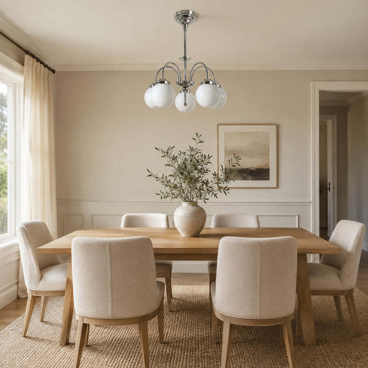 Foster Chandelier – Mid Century Glass Dining Room Chandelier | Vinlighting