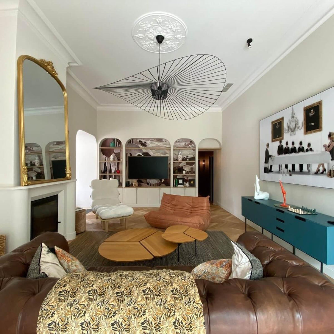 French Vertigo Fiberglass Chandelier - Modern Art Deco Vintage Light | Vinlighting | Vinlighting