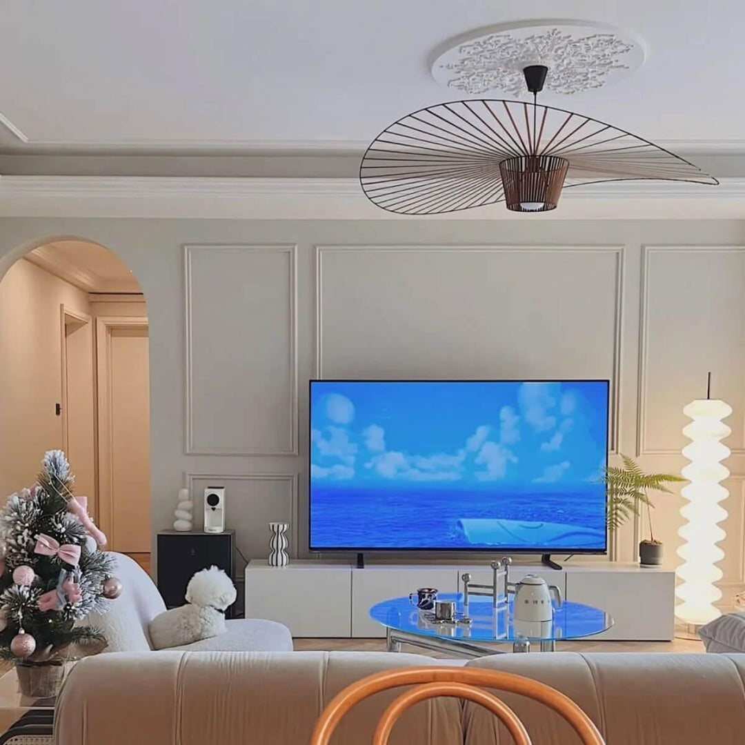 French Vertigo Fiberglass Chandelier - Modern Art Deco Vintage Light | Vinlighting | Vinlighting
