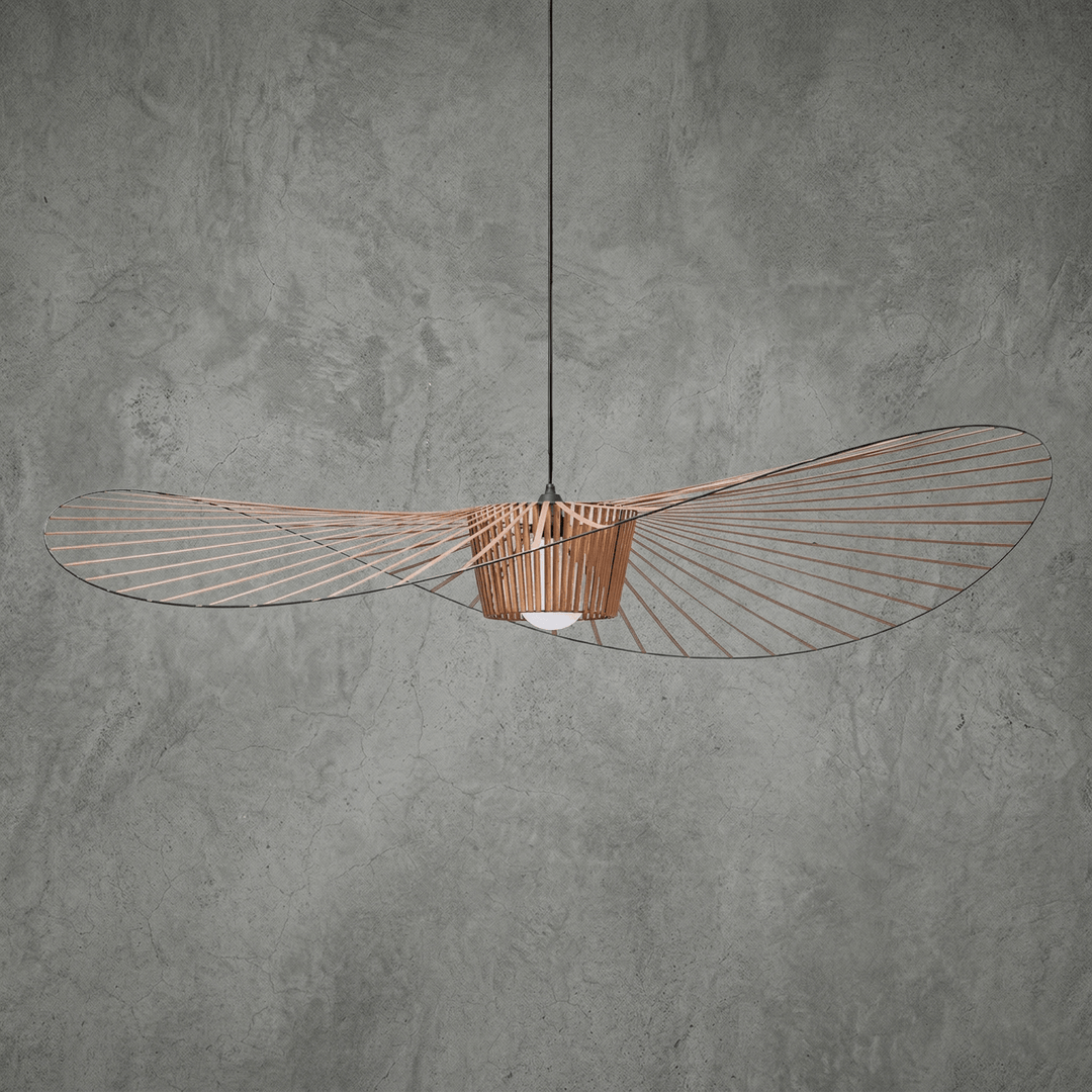 French Vertigo Fiberglass Chandelier - Modern Art Deco Vintage Light