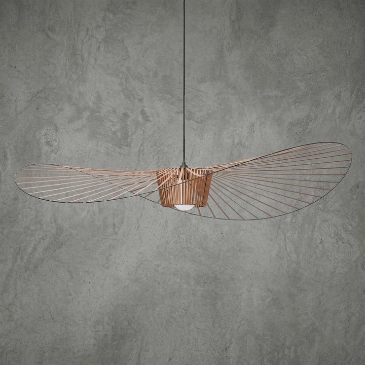 French Vertigo Fiberglass Chandelier - Modern Art Deco Vintage Light