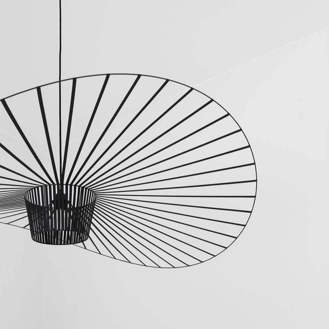 French Vertigo Fiberglass Chandelier - Modern Art Deco Vintage Light