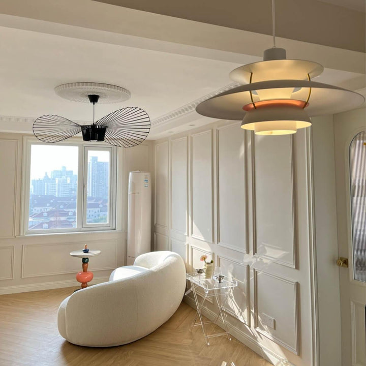French Vertigo Fiberglass Chandelier Modern Vintage Light | Vinlighting | Vinlighting